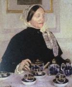 Mary Cassatt lady at the tea table Spain oil painting artist